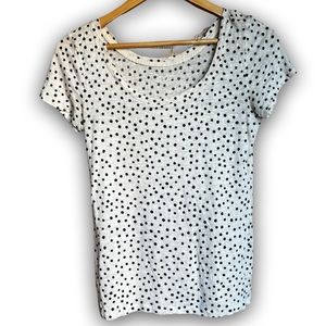 LOFT extra small polka dot linen